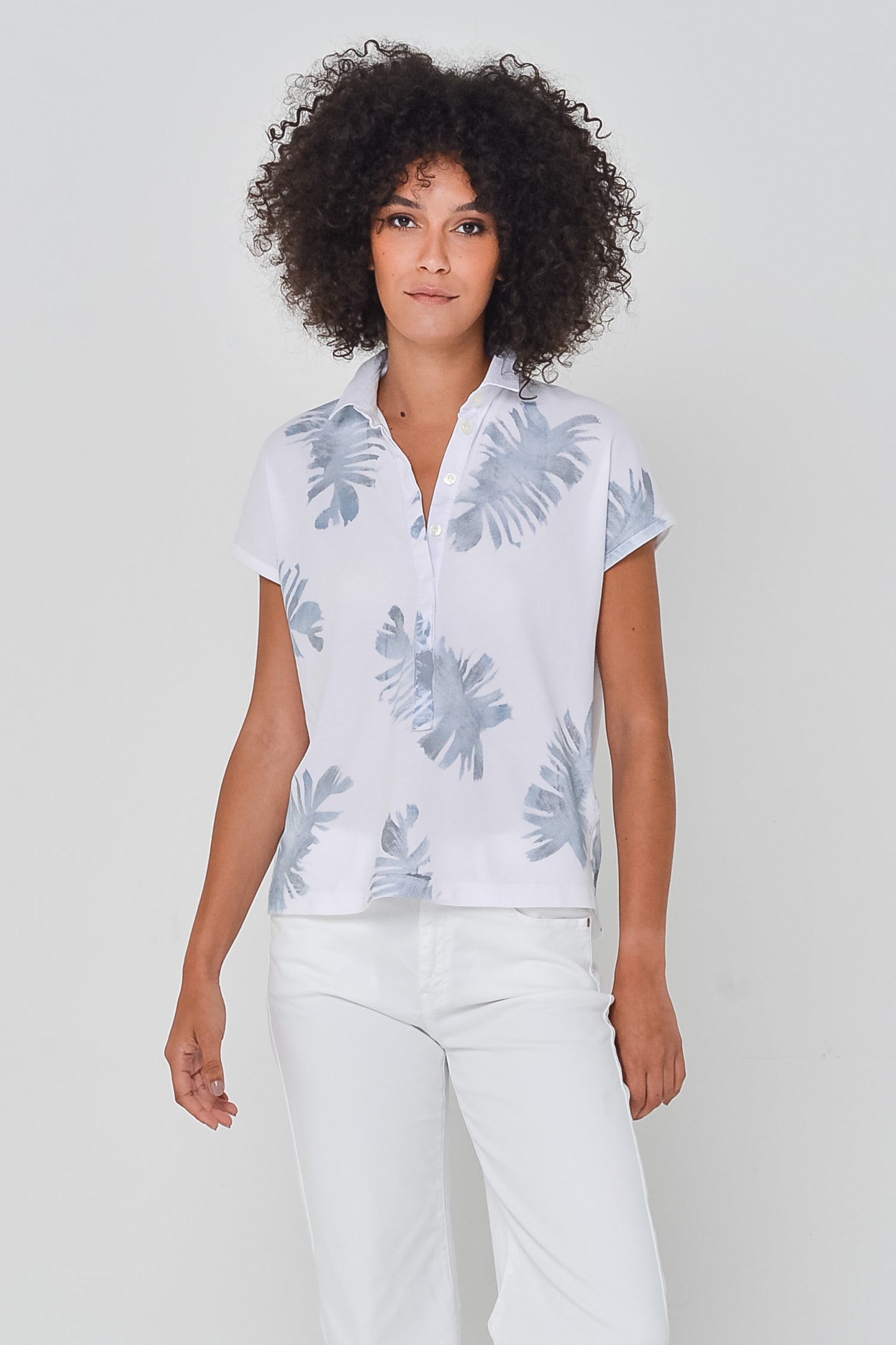 Leaf Art Summer Love Polo in Dolphin - Polos