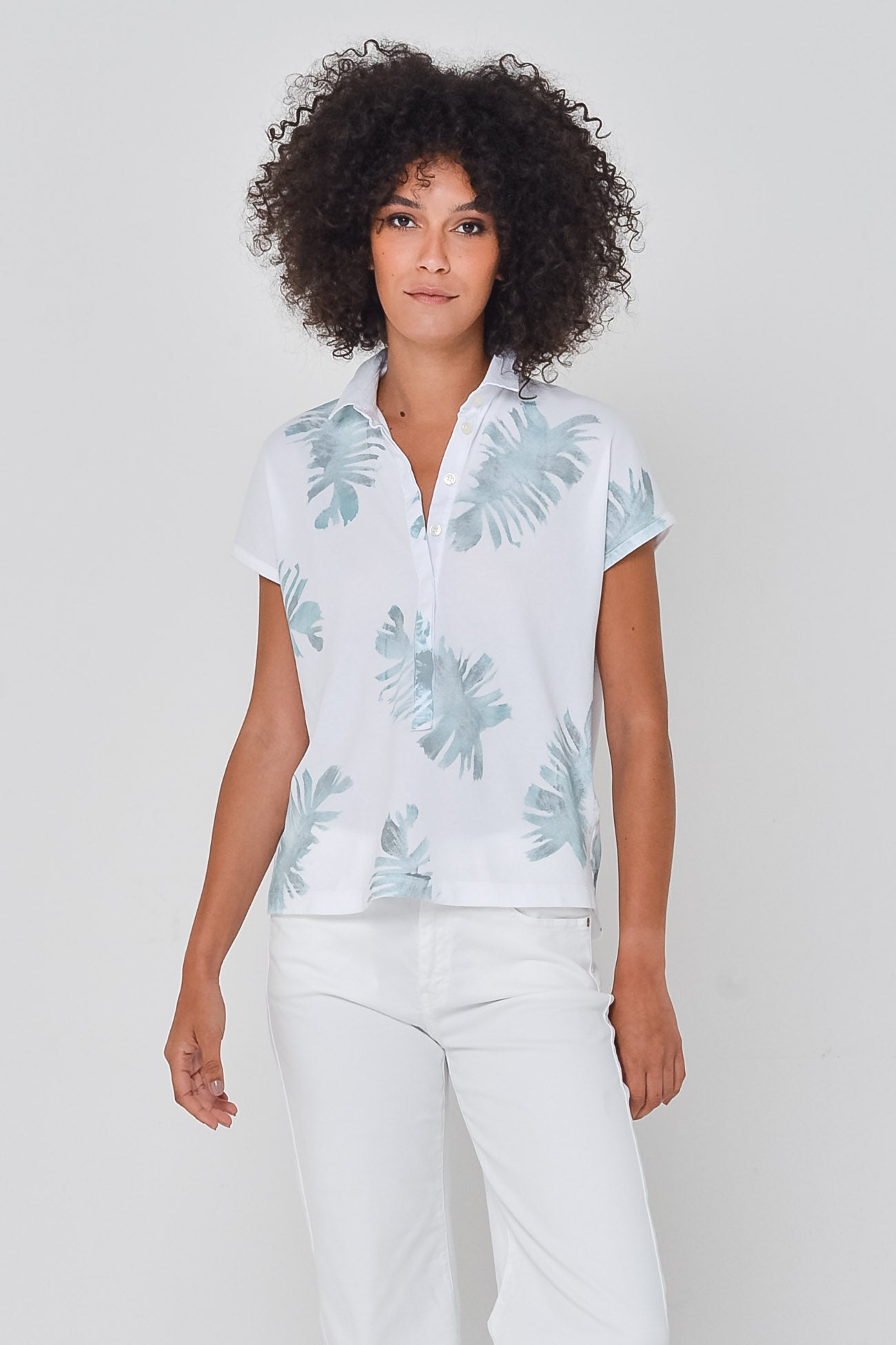 Leaf Art Summer Love Polo in Water - Polos