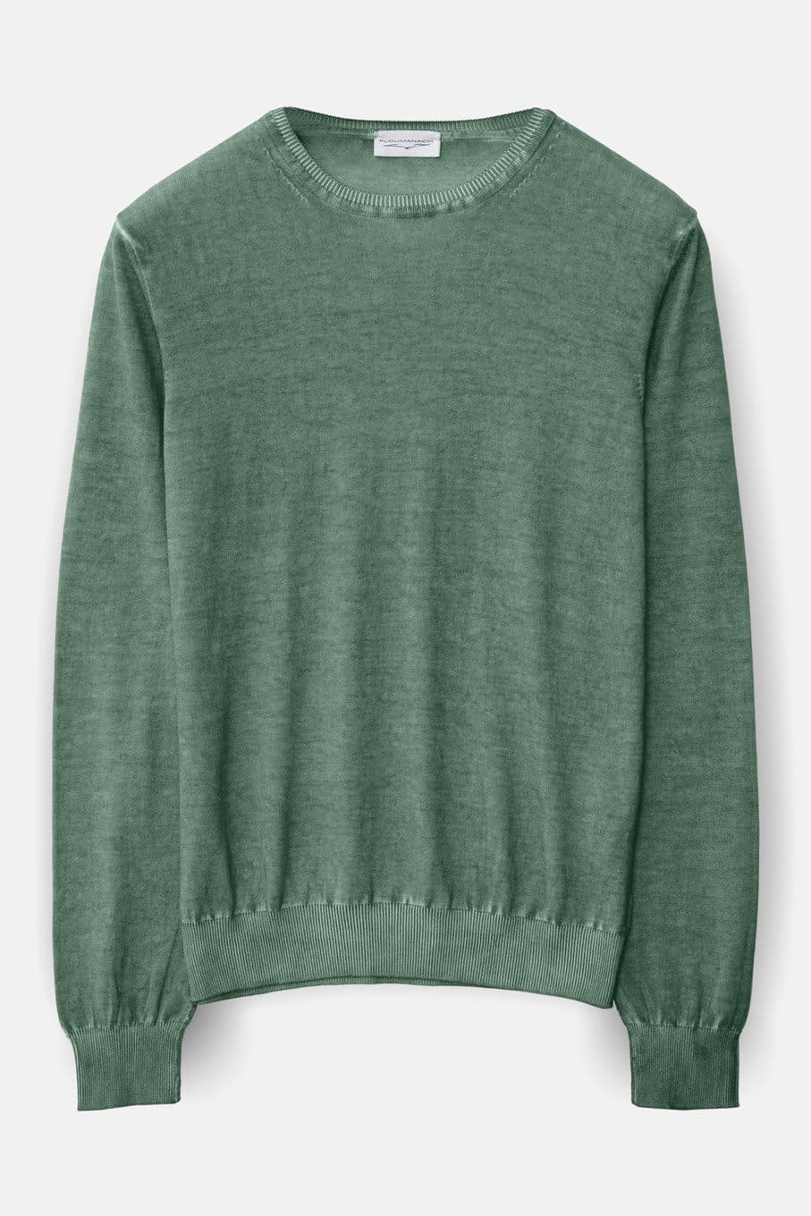 Lightweight Cotton Crew Neck Sweater - Ginepro - Sweaters