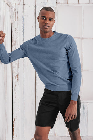 Lightweight Cotton Crew Neck Sweater - Jeans - Sweaters
