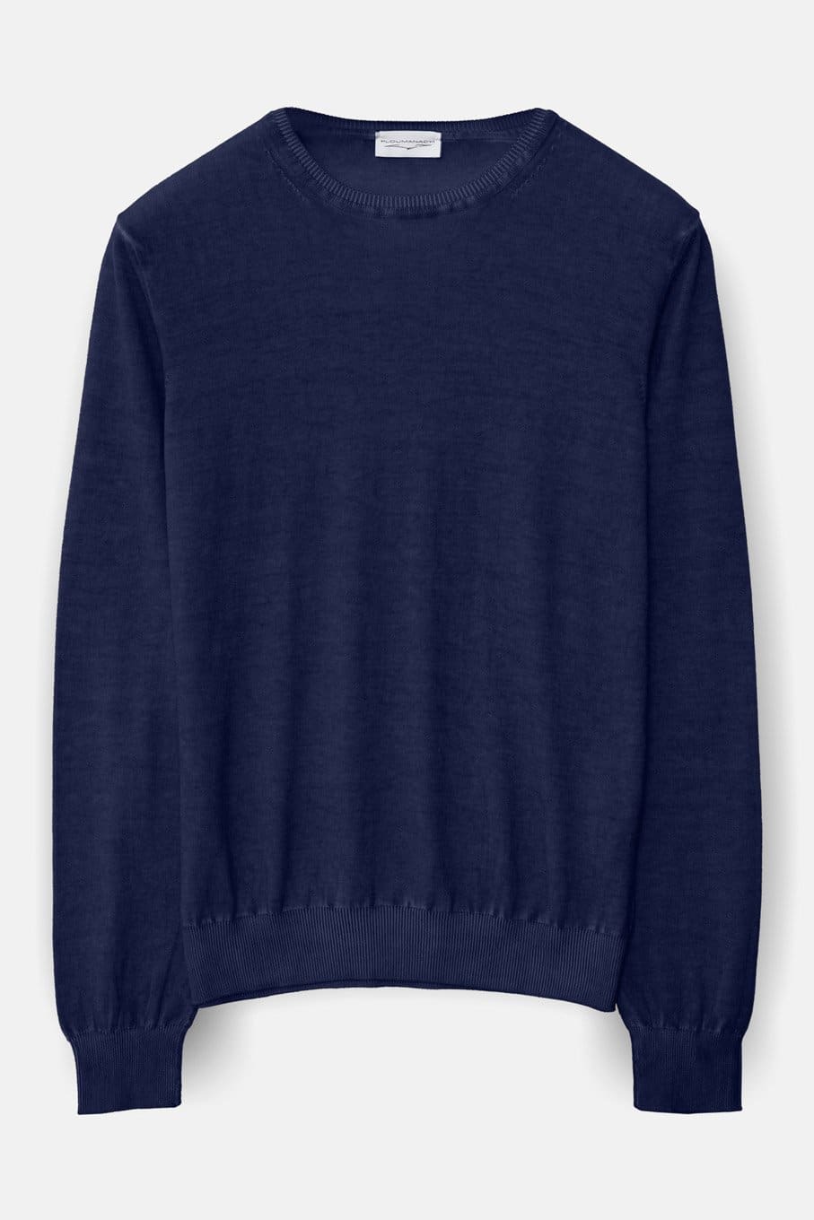 Lightweight Cotton Crew Neck Sweater - Navy - Sweaters