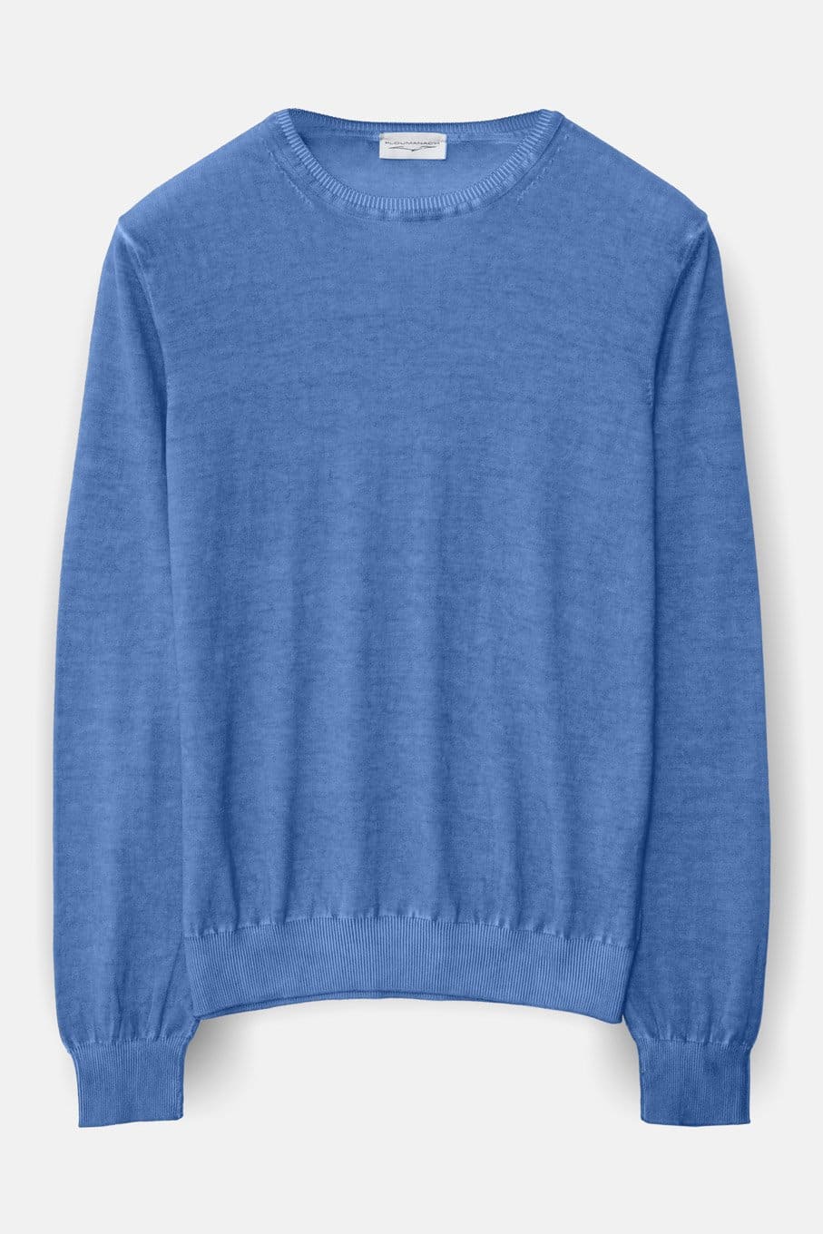 Lightweight Cotton Crew Neck Sweater - Oceano - Sweaters