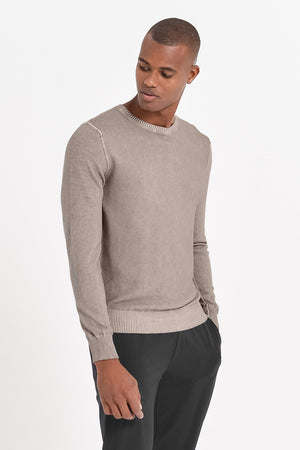 Lightweight Textured Crew Neck Sweater - Corda - Sweaters