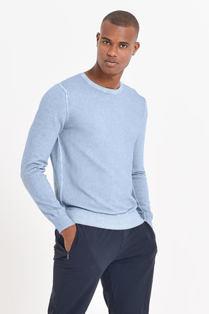Lightweight Textured Crew Neck Sweater - Fiji - Sweaters
