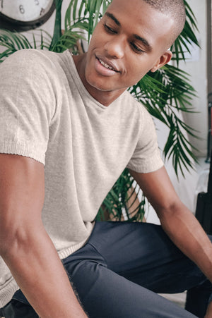 Linen Knit T-Shirt - Canapa