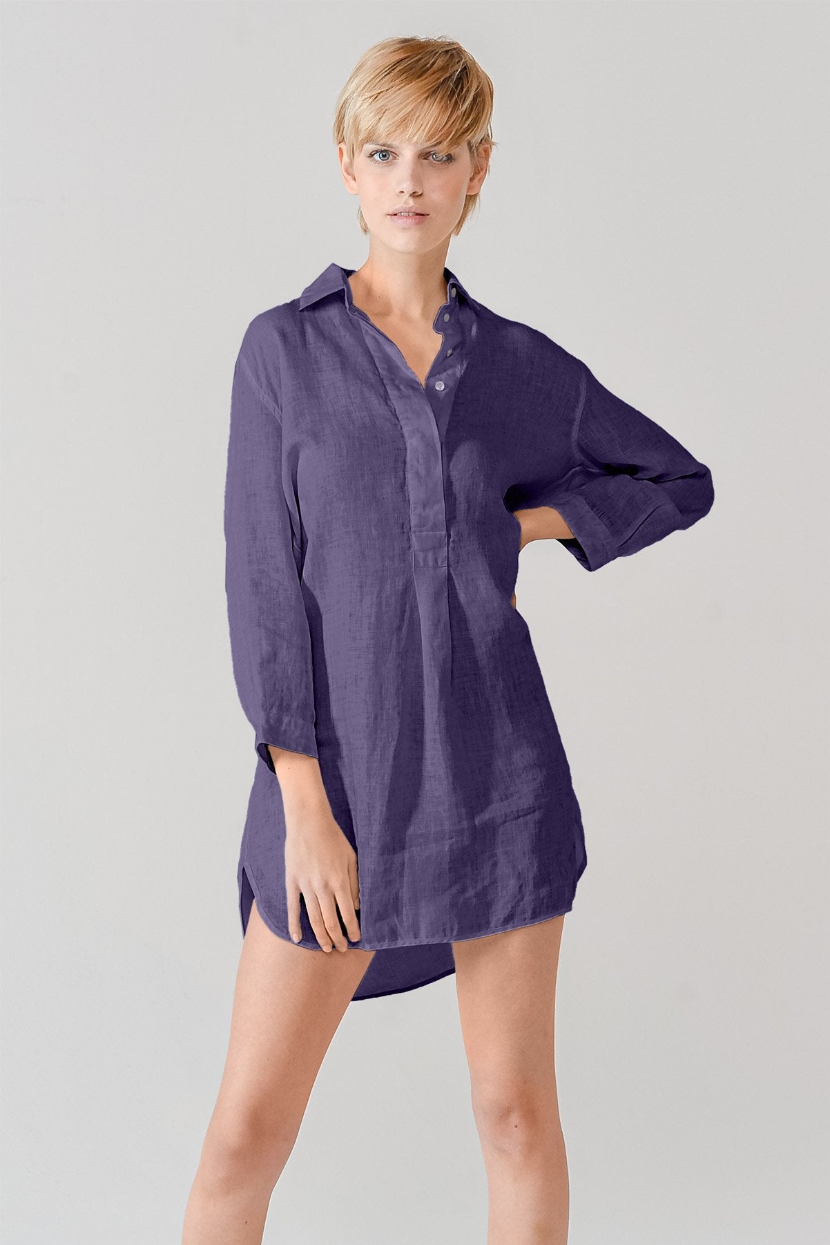Linen Mini Shirtdress - More - Shirts