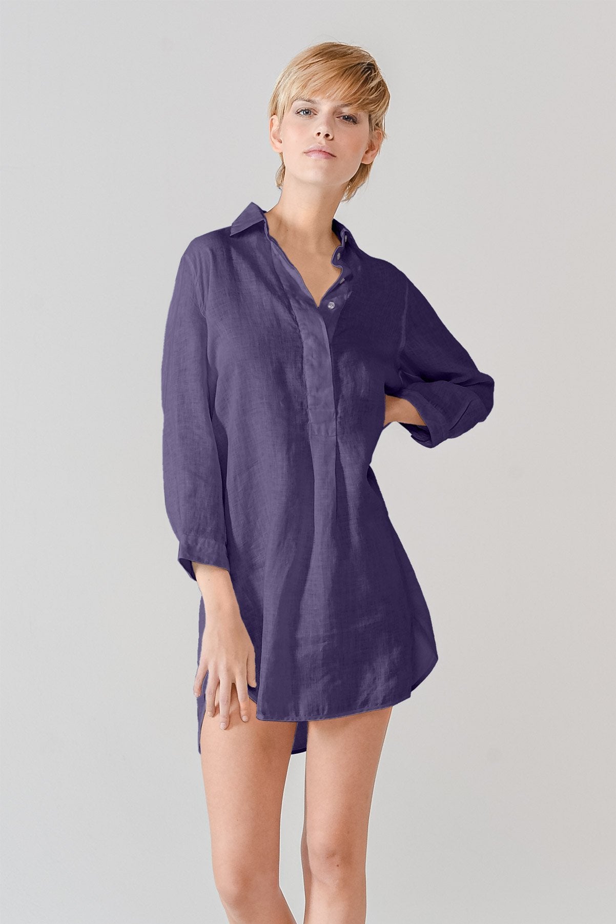 Linen Mini Shirtdress - More - Shirts
