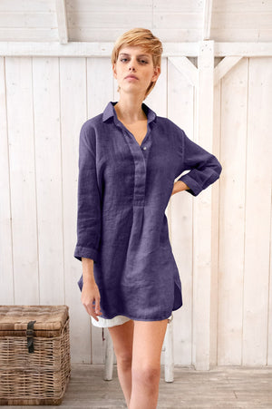 Linen Mini Shirtdress - More - Shirts