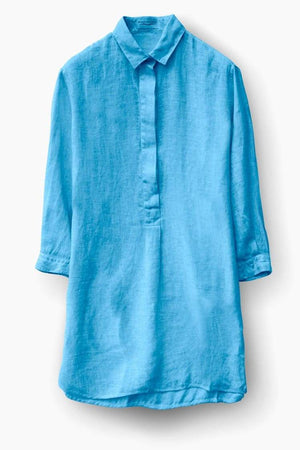 3/4 Sleeve Linen Mini Shirtdress - Lavezzi - Shirts