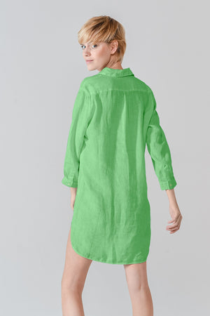 Linen Mini Shirtdress - Martinica