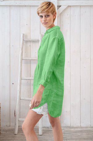 Linen Mini Shirtdress - Martinica