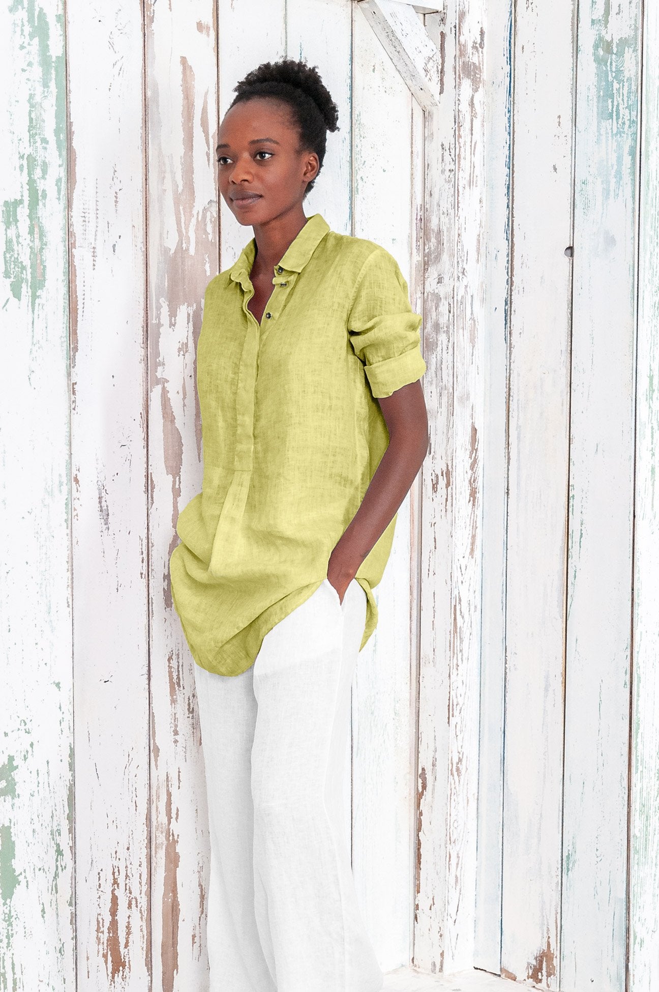 Linen Mini Shirtdress - Moorea