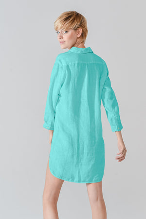 Linen Mini Shirtdress - Paraggi
