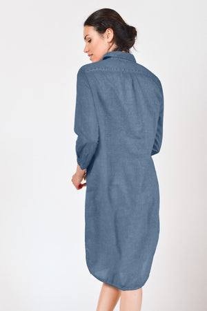 Long Cotton Voile Tunic - Jeans - Shirtdress
