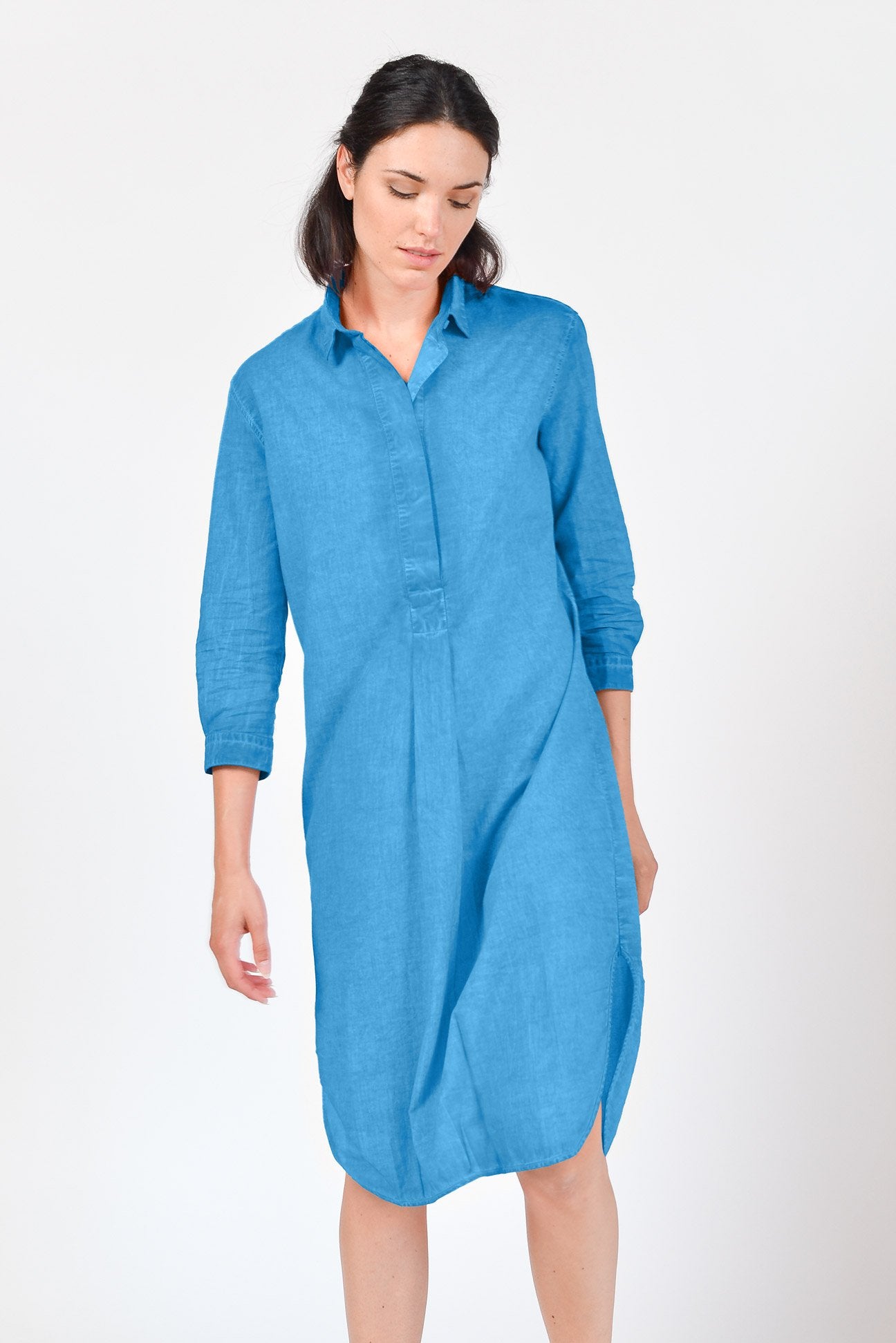 Long Cotton Voile Tunic - Lavezzi - Shirtdress