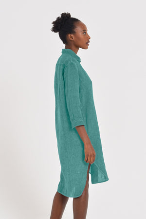 Long Linen Tunic - Bahama - Shirtdress