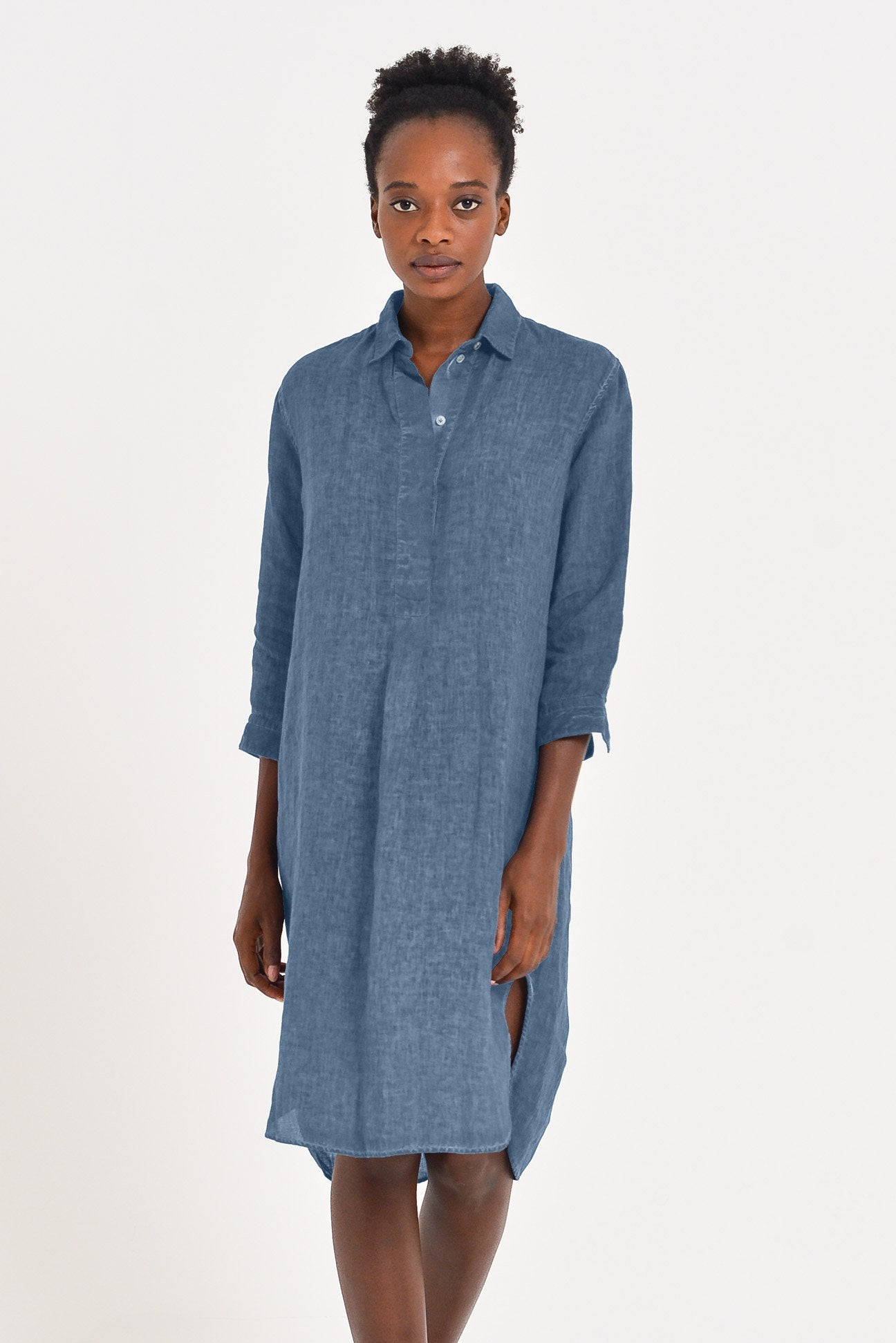 Long Linen Tunic - Jeans - Shirtdress