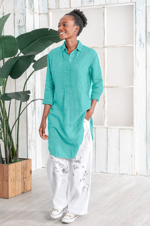 Long Linen Tunic - Paraggi - Shirtdress