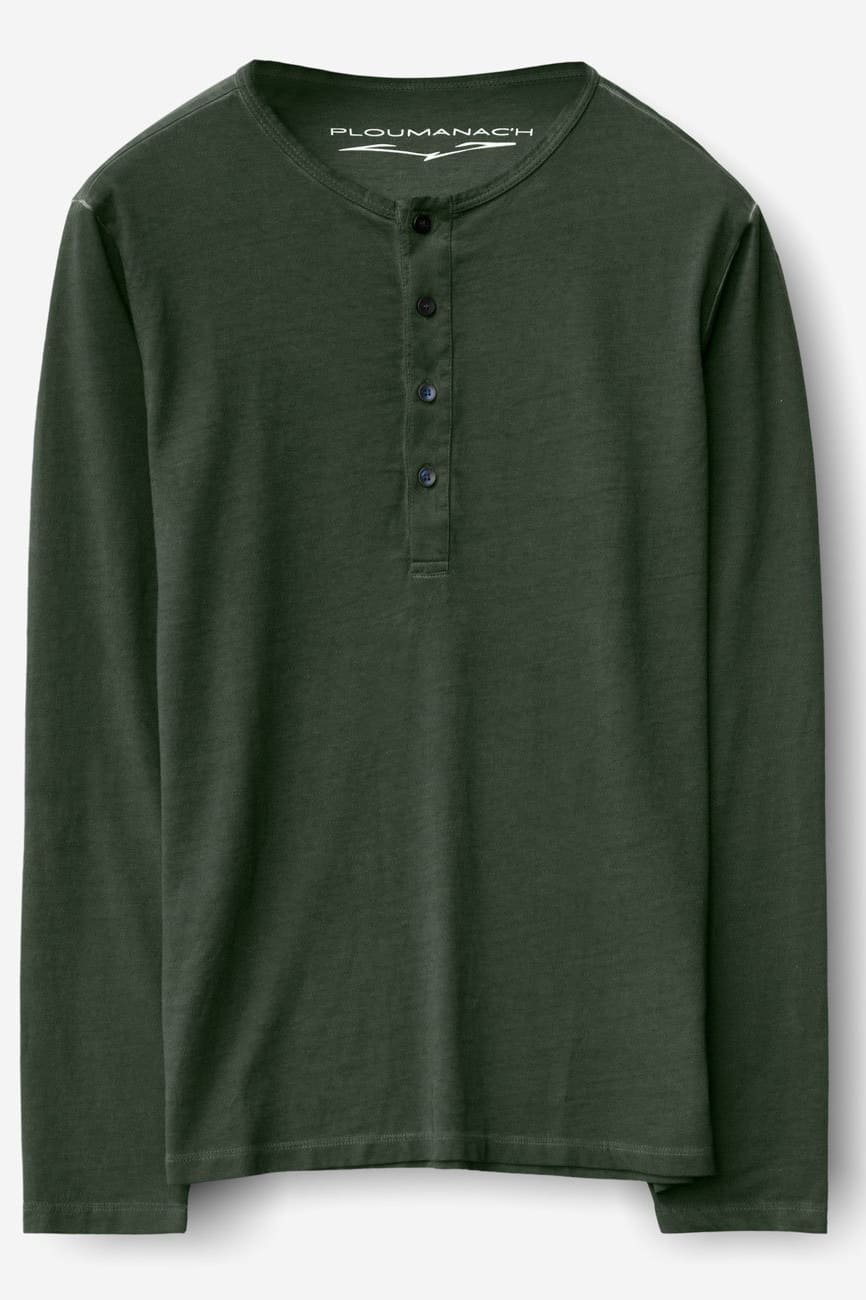 Long Sleeve Henley - Foresta - T-Shirt