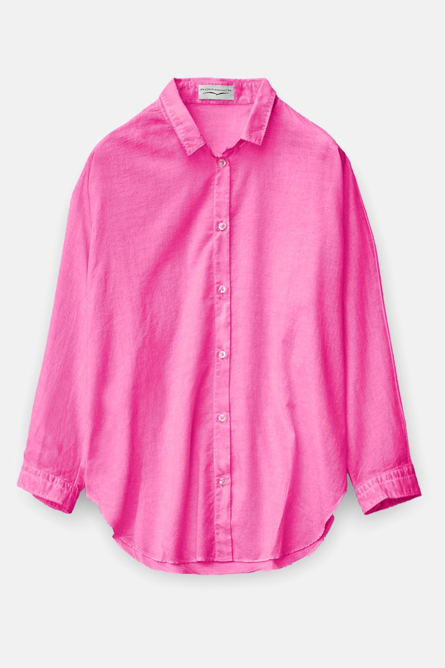 Loose Fit Cotton Voile Blouse - Azalea - Shirts