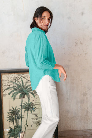 Loose Fit Cotton Voile Blouse - Paraggi - Shirts