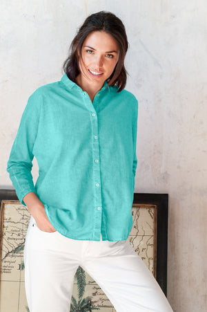 Loose Fit Cotton Voile Blouse - Paraggi - Shirts