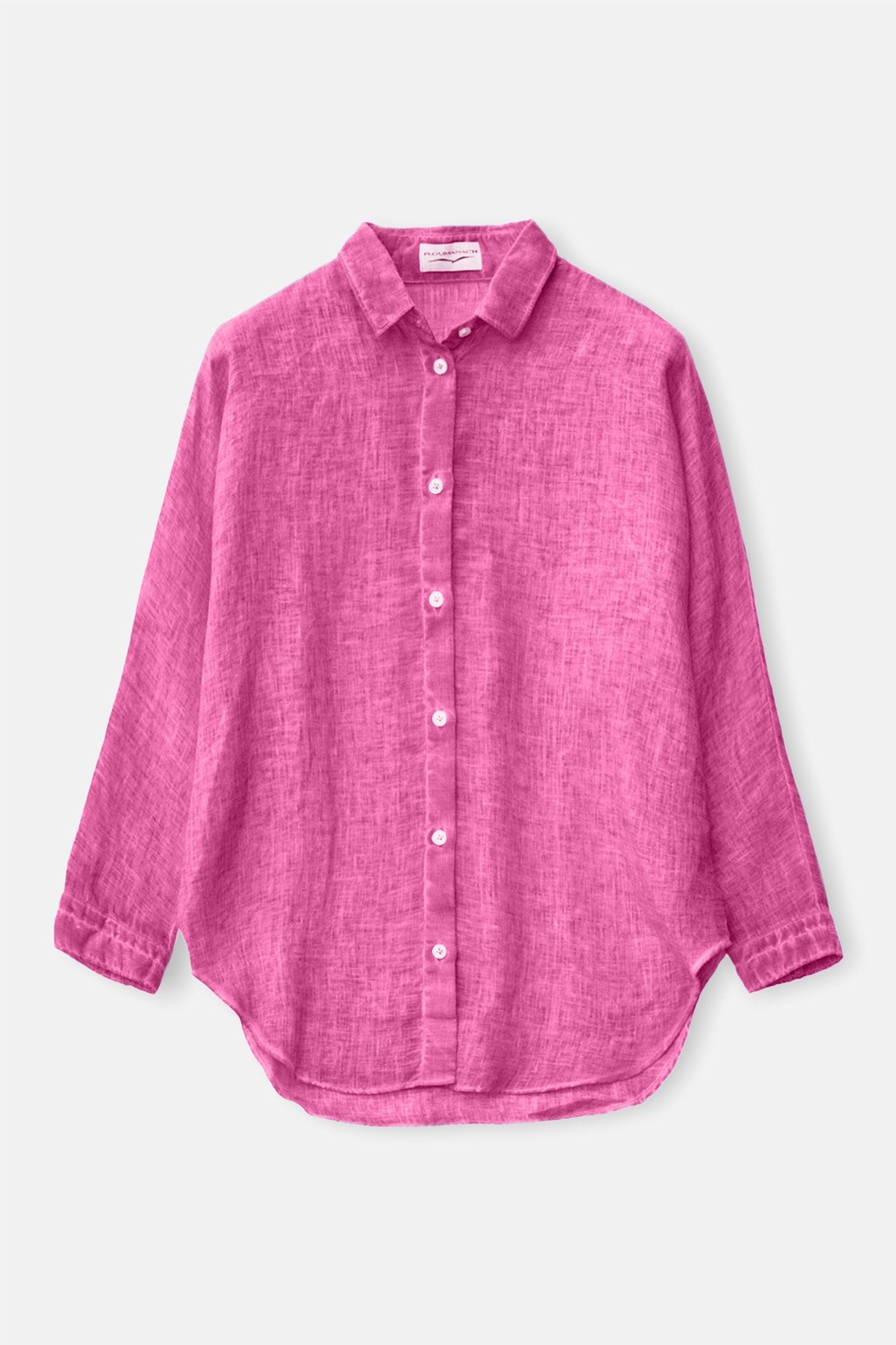Loose Fit Linen Blouse - Azalea - Shirts
