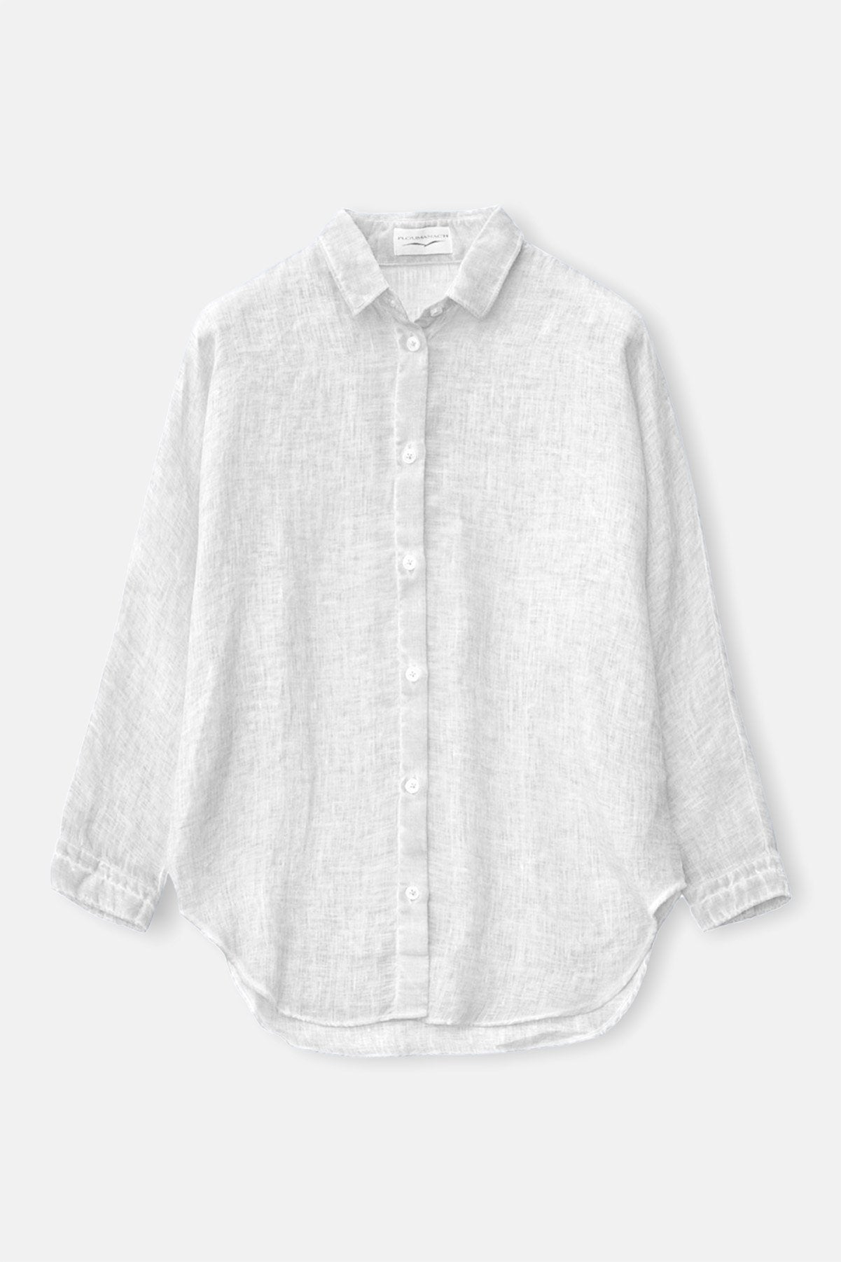 Loose Fit Linen Blouse - Bianco - Shirts