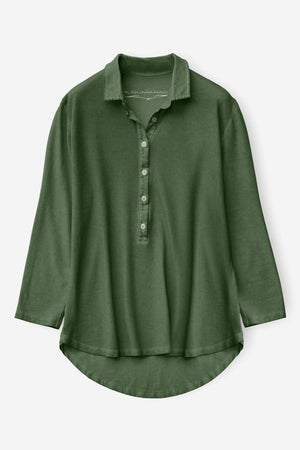 Loose Fit Pique Polo Shirt - Juniper - Polos