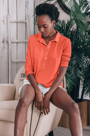 Loose Fit Polo Shirt - Lobster - Polos
