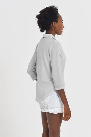 Loose Fit Pique Polo Shirt - Marmo - Polos
