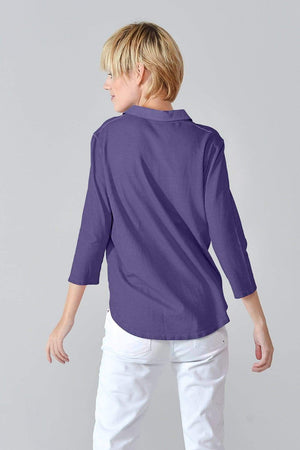 Loose Fit Polo Shirt - Mirtillo - Polos