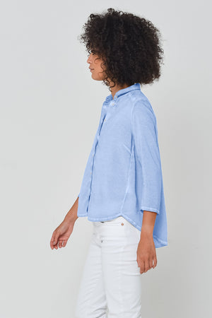 Merion Viscose Blouse in Cielo - Shirts