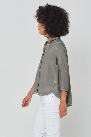 Merion Viscose Blouse in Dolphin - Shirts