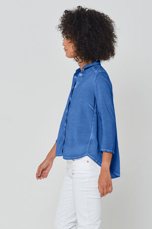 Merion Viscose Blouse in Oceano - Shirts