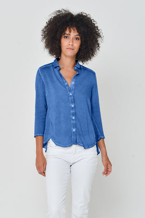 Merion Viscose Blouse in Oceano - Shirts