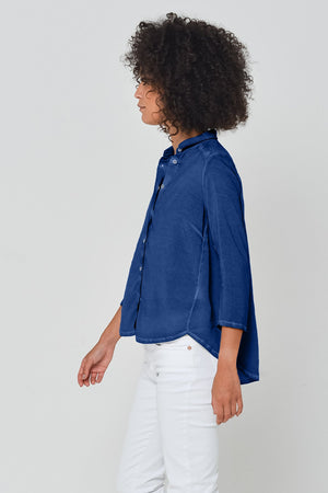 Merion Viscose Blouse in Pacific - Shirts