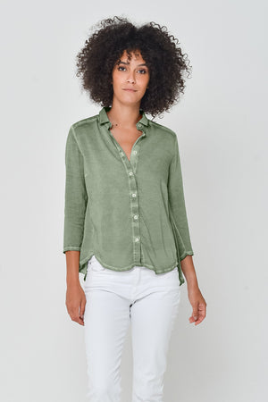 Merion Viscose Blouse in Palm - Shirts