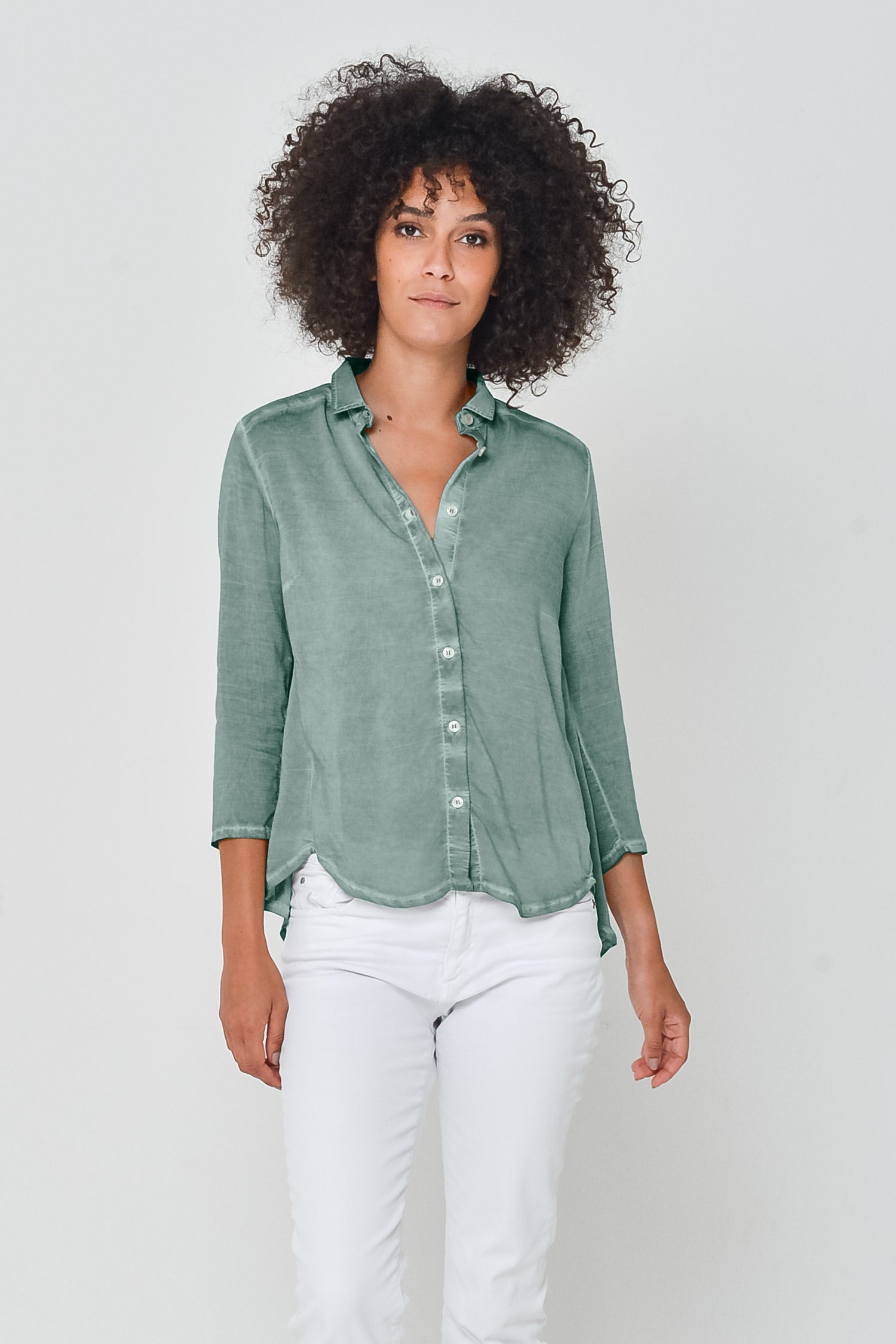 Merion Viscose Blouse in Shark - Shirts