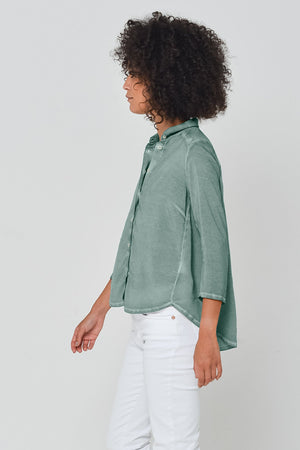 Merion Viscose Blouse in Shark - Shirts