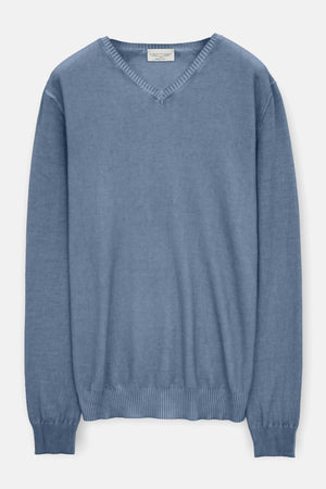 Micro Waffle V-Neck Sweater - Jeans - Sweaters