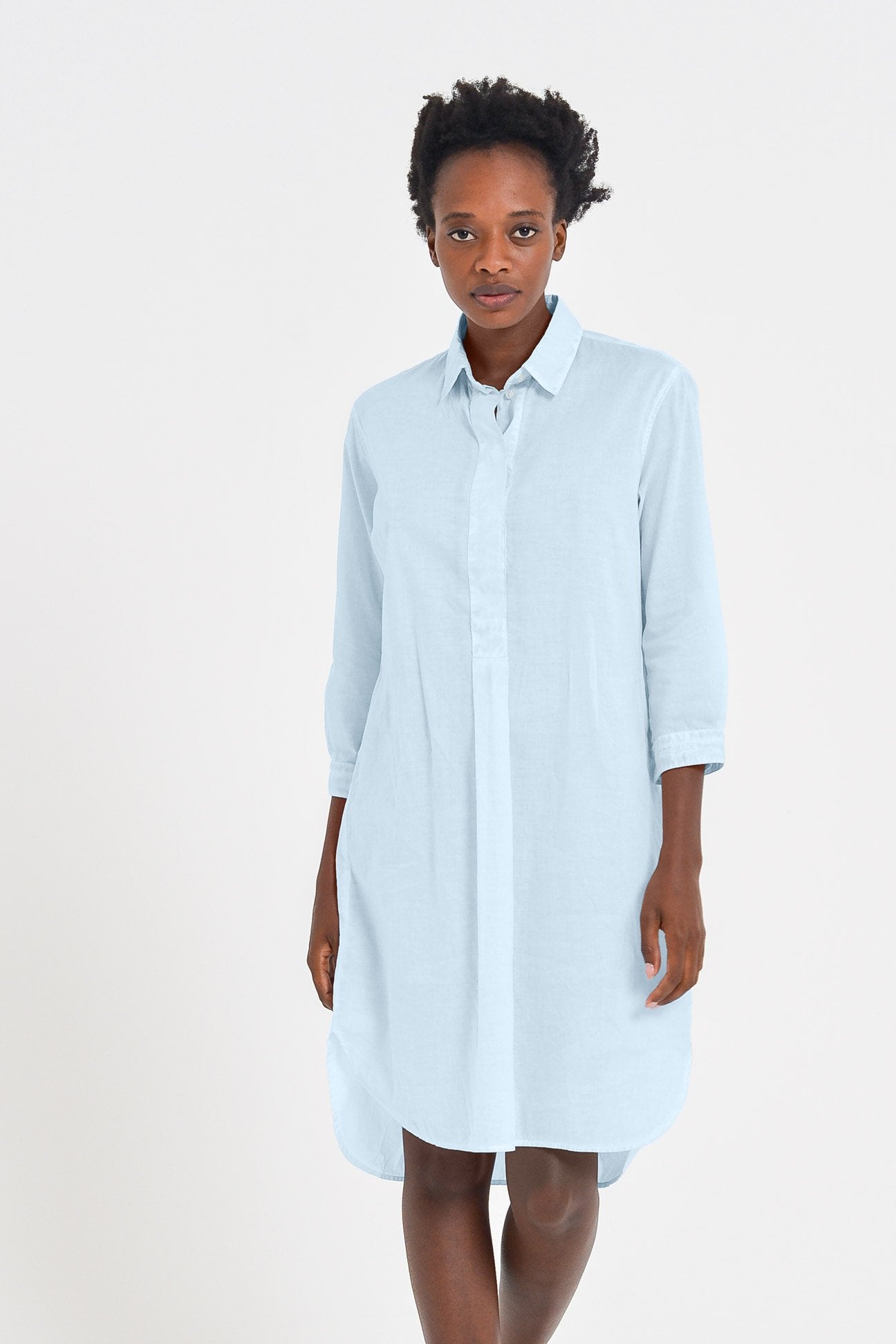 Midi Length Voile Tunic - Anice - Shirtdress