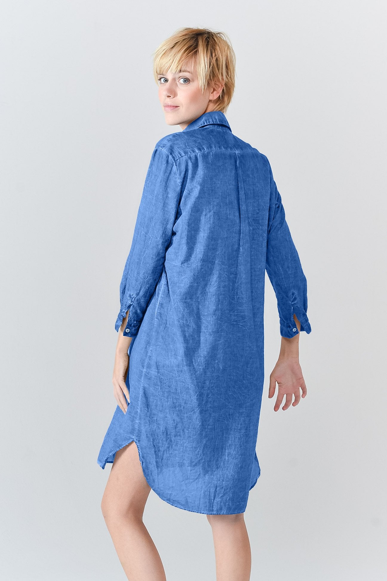 Midi Length Voile Tunic - Oceano