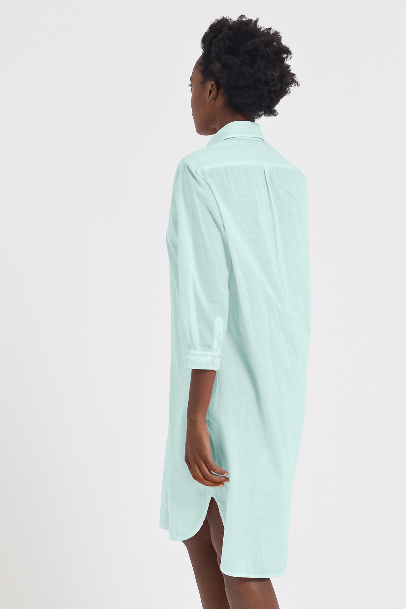 Midi Length Voile Tunic - Tahiti - Shirtdress