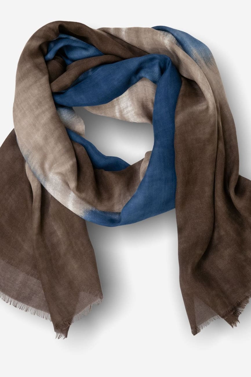 Modal Scarf in Blue & Brown - O/S