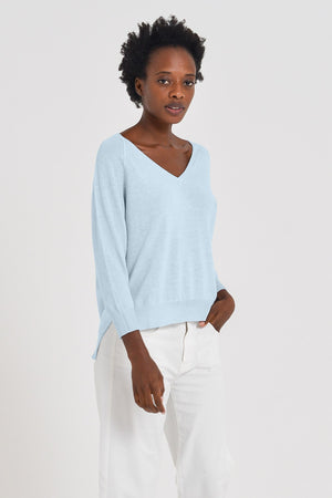 V-Neck Cotton Jumper - Anice - Sweaters