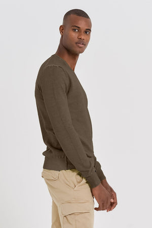 V-Neck Cotton Sweater - Cocco - Sweaters