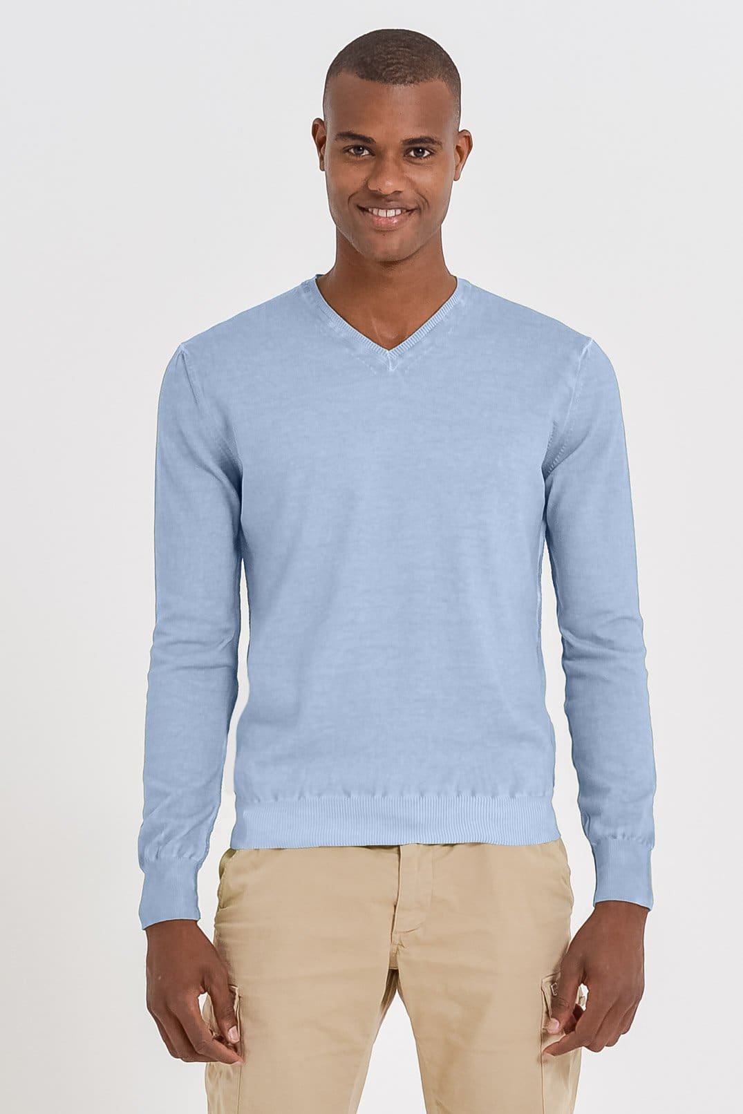 V-Neck Cotton Sweater - Fiji - Sweaters