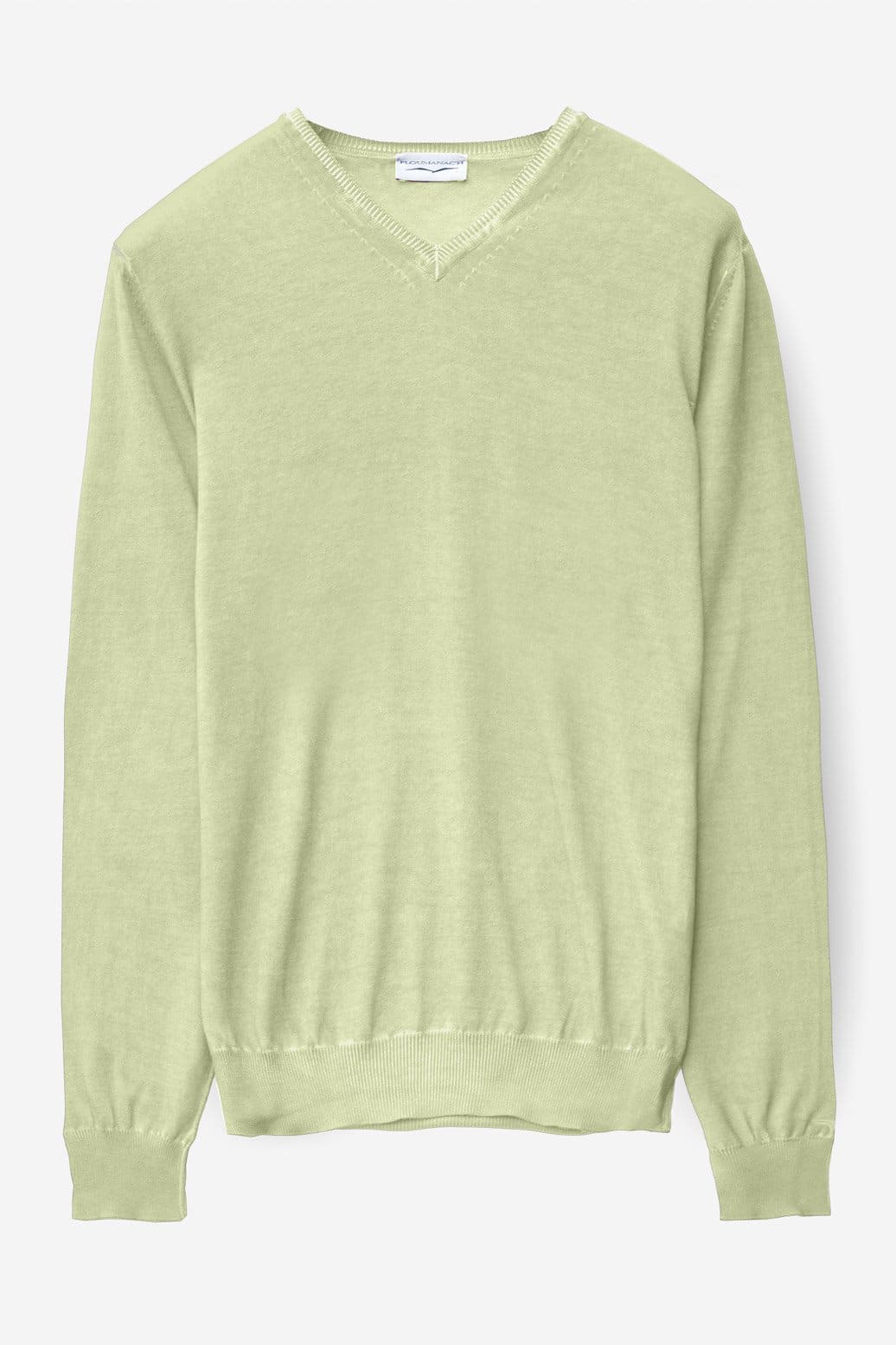 V-Neck Cotton Sweater - Kiwi - Sweaters