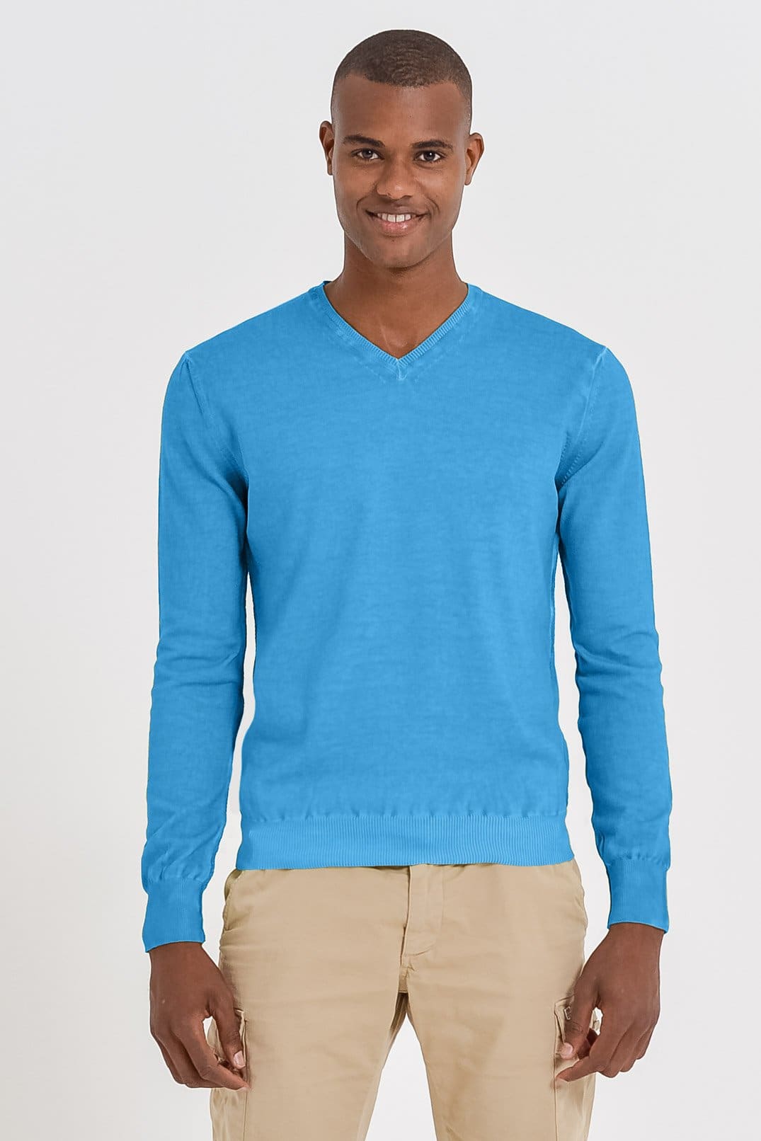 V-Neck Cotton Sweater - Lavezzi - Sweaters